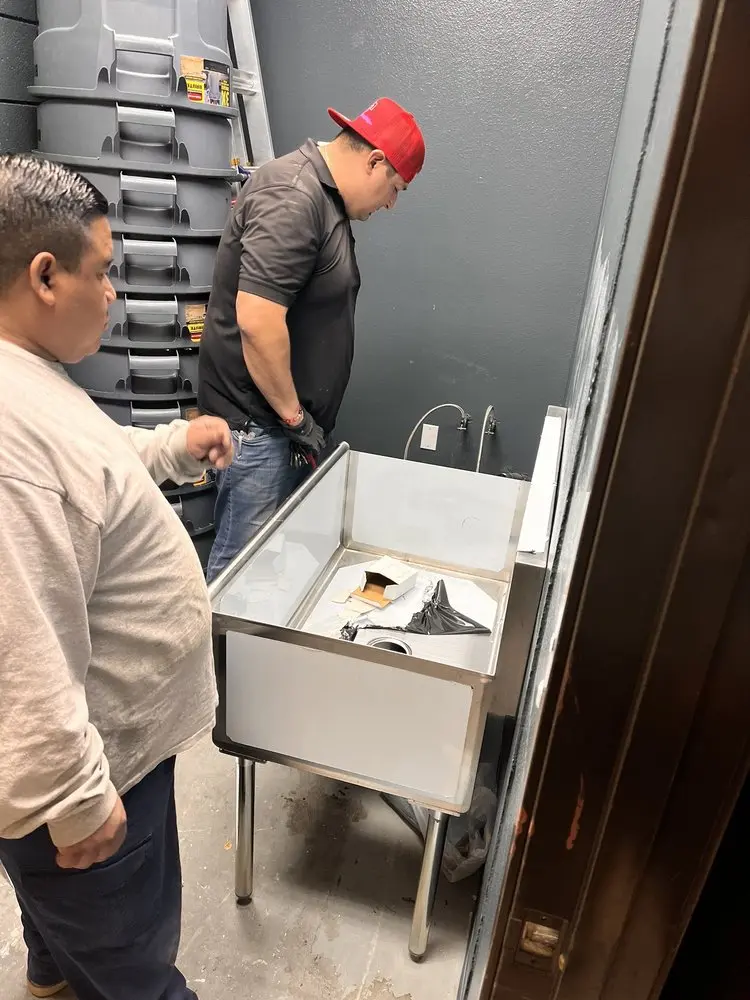 Commercial plumbing and sink installation in Howell